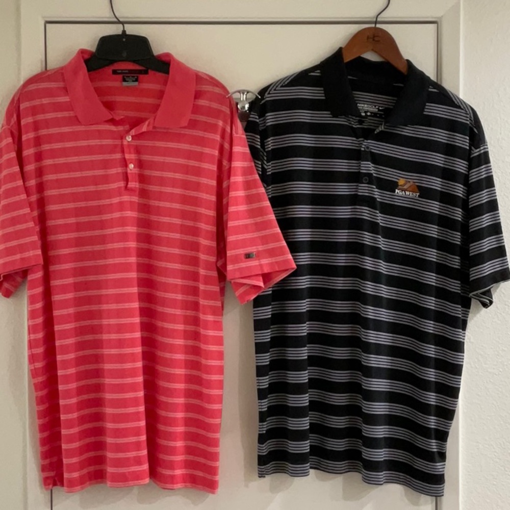 2 Nike Dri-fit XL Golf shirts